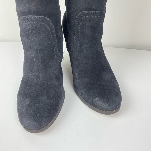 Dolce Vita DV Gray Suede Side Zip Heeled Boots size 6.5 M - Picture 8 of 17